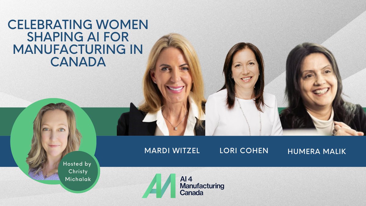 Join us on International Women's Day for a captivating webinar as we shine a spotlight on the incredible women driving innovation in AI for manufacturing in Canada. 📆March 8th, 2024 🕒Time: 12:00pm EST 🔗Register now: ngen-ca.zoom.us/webinar/regist…