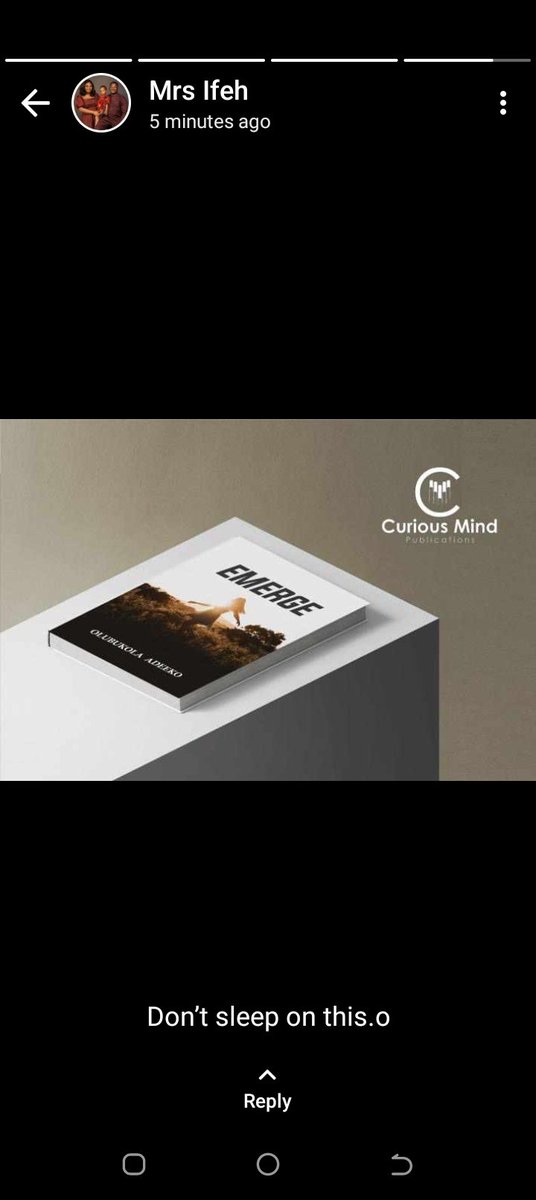 AdeekoBookie's tweet photo. Kindly click on the link below to get a copy of the e-book Emerge by Olubukola Adeeko
https://t.co/Bk0GRJBj3h
#emerge #book #booklovers #BookTwitter https://t.co/33LGrDzzb9