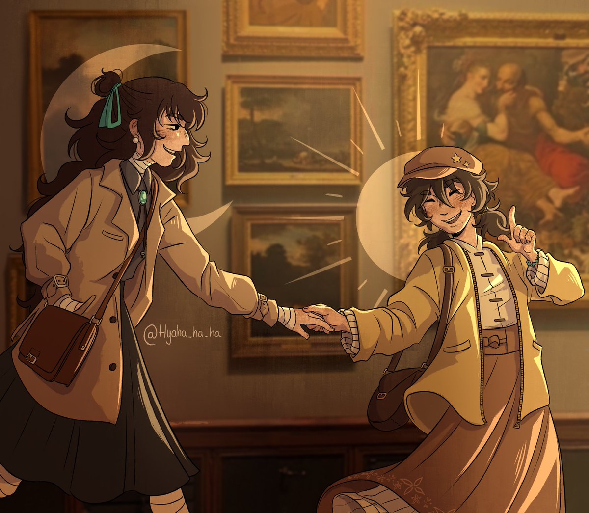 Hyaha_ha_ha's tweet image. -🌙 Museum date ☀️-
(I wanted to draw cute clothes (o´∀`o))
-
#bungousd #bsd #bsdfanart #bsdranpo #bsddazai #DazaiOsamu #RANPO #daran #bsddaran