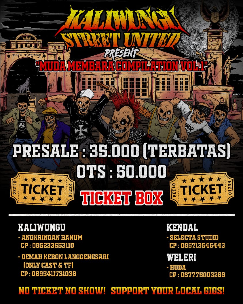 septictankpunk's tweet photo. KALIWUNGU STREET UNITED present:
"Muda Membara Compilation Vol.1"

Saturday, March 2nd, 2024
Venue ask your friends
Start: 19.00 - till end
Pre-sale: 35K, OTS: 50K

#septictank #septictankpunk #kaliwungustreetunited https://t.co/n6w7NQ2dm9
