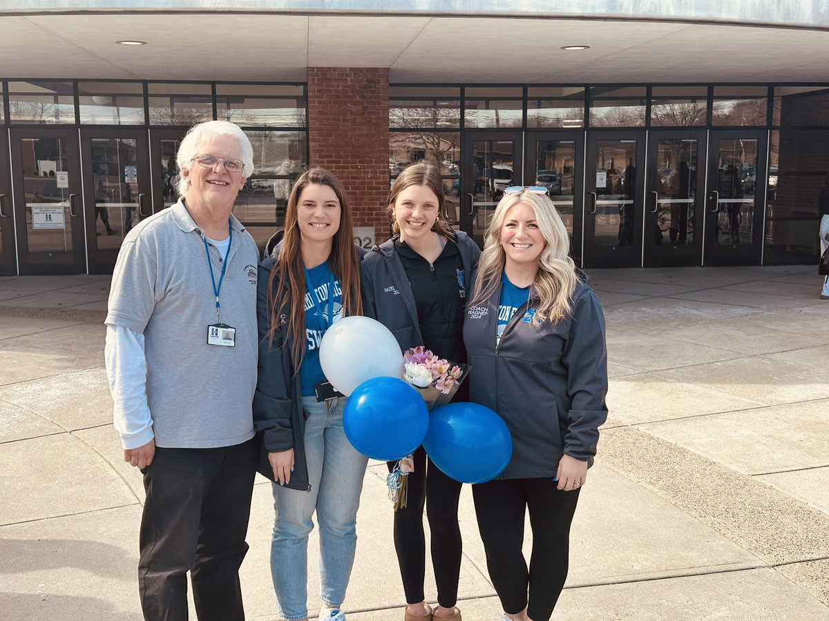 HHSBigBlueAD's tweet photo. Sending Hazel Culver off to Canton!! Good luck at the State Swim Meet!! https://t.co/JgOF51F3jI