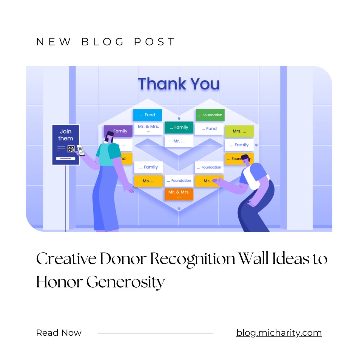 **NEW BLOG POST**

Explore the transformative potential of Creative Donor Recognition! Uncover innovative strategies to honour generosity and deepen connections with your donors.

Link to blog here:
bit.ly/3uOdRll

#DonorRecognition #Micharity #Nonprofit