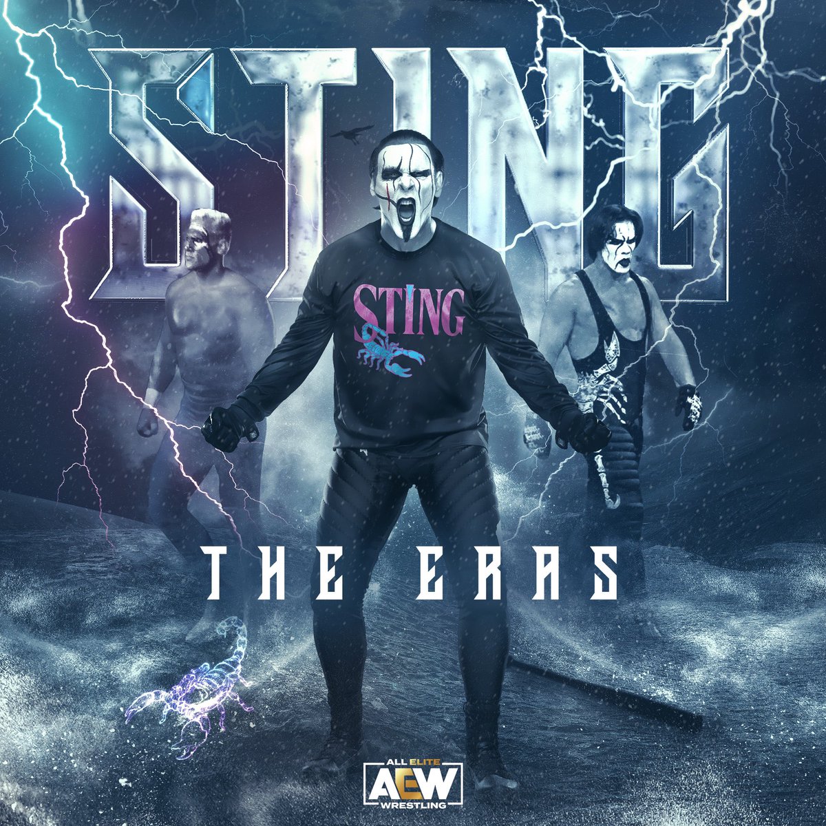 Slight release adjustment has been made. Tonight at MIDNIGHT comes the release of STING: THE ERAS EP. A musical homage to the one & only Stinger! Available on AEW BANDCAMP and AEW MUSIC YOUTUBE at 12AM 2/22 and all DSPs Monday 2/26 Tracklist is as follows: 1. NEON WARRIOR