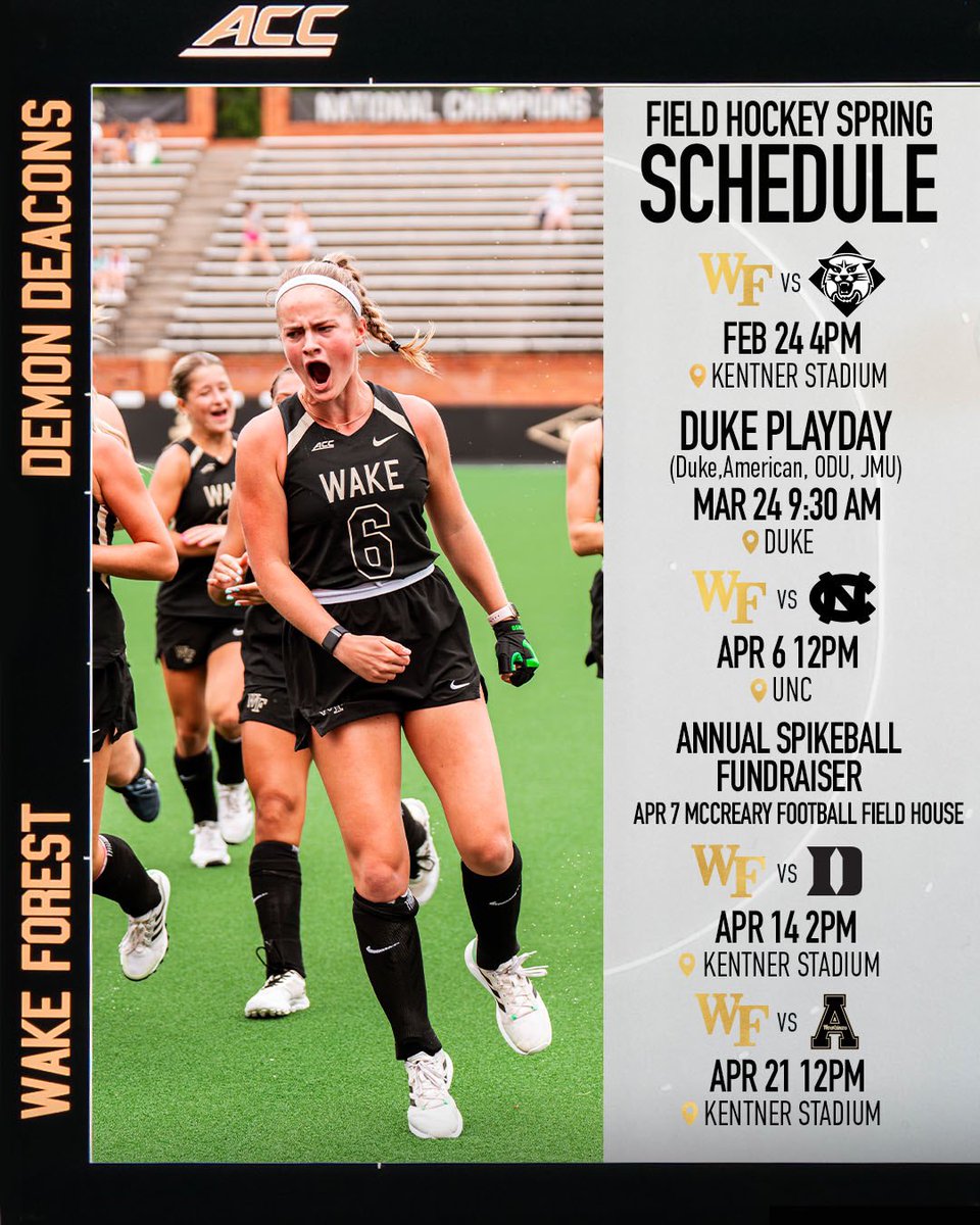 Back to work 🚧 Our spring schedule gets underway on Saturday! #GoDeacs 🎩