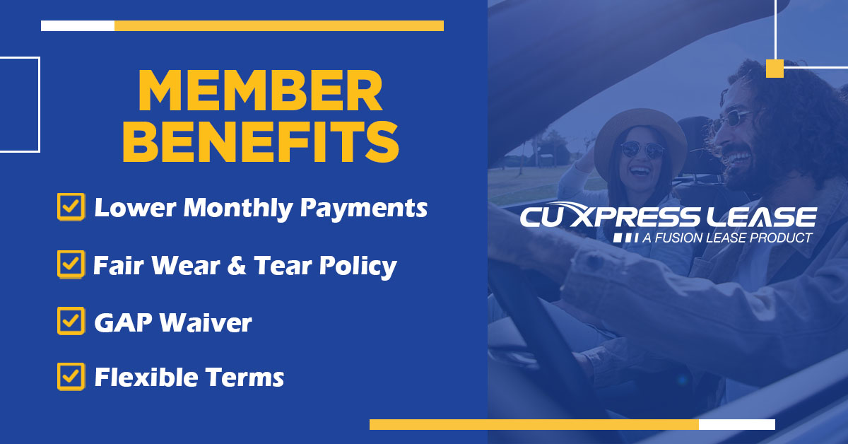 GrooveCarInc's tweet image. Members of our CU Xpress Lease credit union partners experience all the benefits of our competitive leasing programs, including lower monthly payments and GAP waiver coverage.

Request more information: bit.ly/42joLff

#SettingthePace #AutoLeasing #CreditUnions