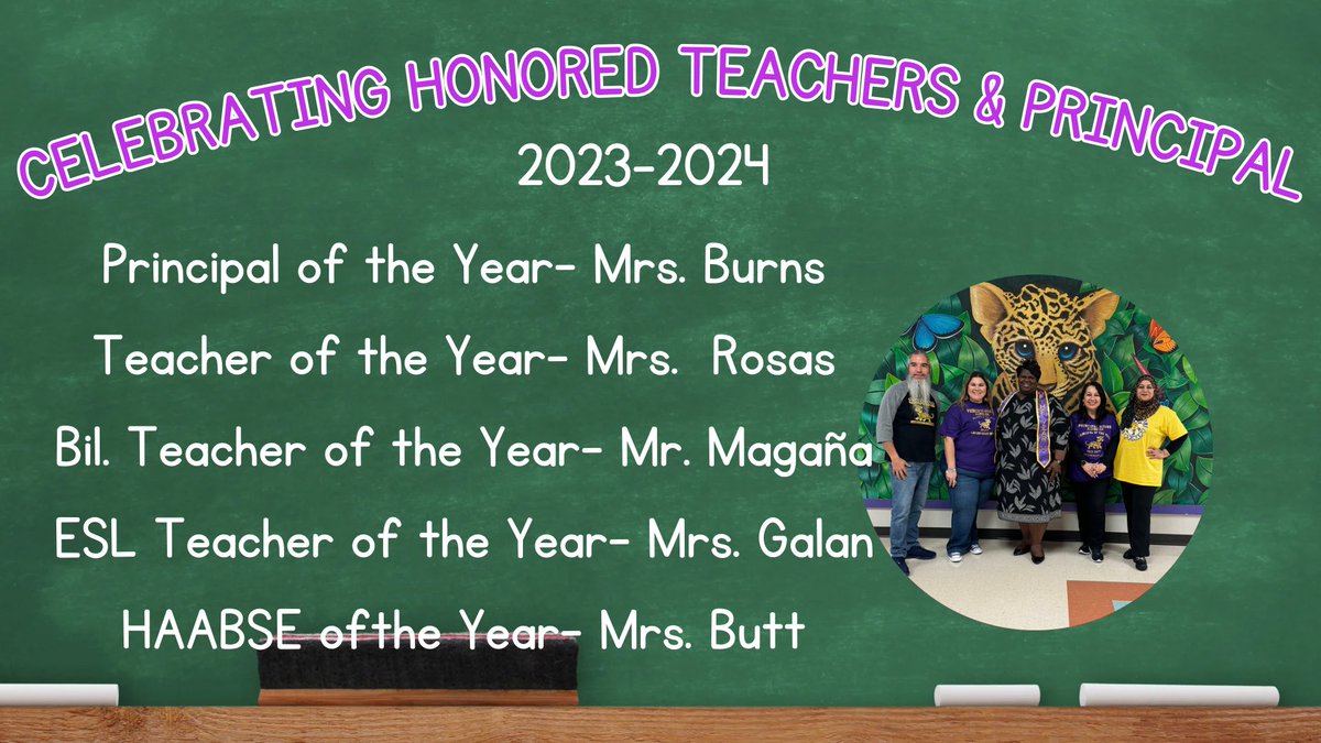 Jones Primary School (@jones_aisd) on Twitter photo We would like to Congratulate our Principal of the year Mrs. <a href="/RosalindBurns9/">Rosalind Burns</a>, Our T.O.Y. Mrs. Rosas, Bil T.O.Y. Mr. Magaña , ESL T.O.Y. Mrs. Galan, and HAABSE Mrs. Butt #MyAldine Thank you all for everything that you do and for going way and beyond for our children. We would like to Congratulate our Principal of the year Mrs. <a href="/RosalindBurns9/">Rosalind Burns</a>, Our T.O.Y. Mrs. Rosas, Bil T.O.Y. Mr. Magaña , ESL T.O.Y. Mrs. Galan, and HAABSE Mrs. Butt #MyAldine Thank you all for everything that you do and for going way and beyond for our children.