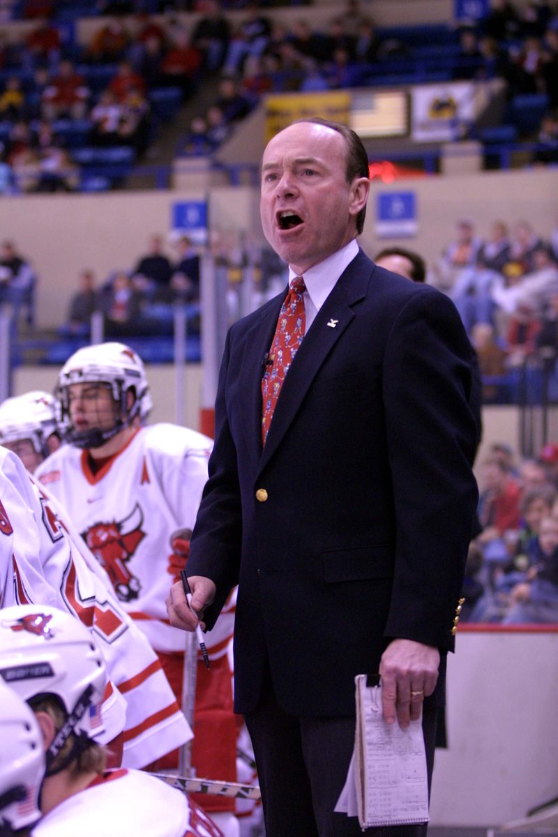 OmahaHKY's tweet image. Where do we start..

-First head coach in program history
-Integral part of bringing our new home, Baxter Arena, to life
-2005 CCHA Coach of the Year
-Three-time finalist for CCHA and Spencer Penrose National Coach of the Year
-Holds program record for most wins in a season (24,…