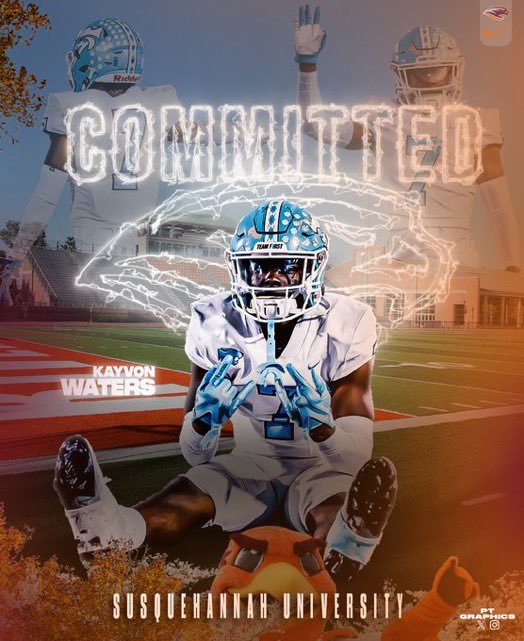 KayvonWaters's tweet photo. I am extremely excited and blessed to announce my commitment to play football at Susquehanna university!! I would like to thank all my teammates, coaches, and family that’s has supported me through my high school career. #AGTG @CoachKolo @SUCoachPerk @CoachTateSchorr https://t.co/uOPl0HAAEx