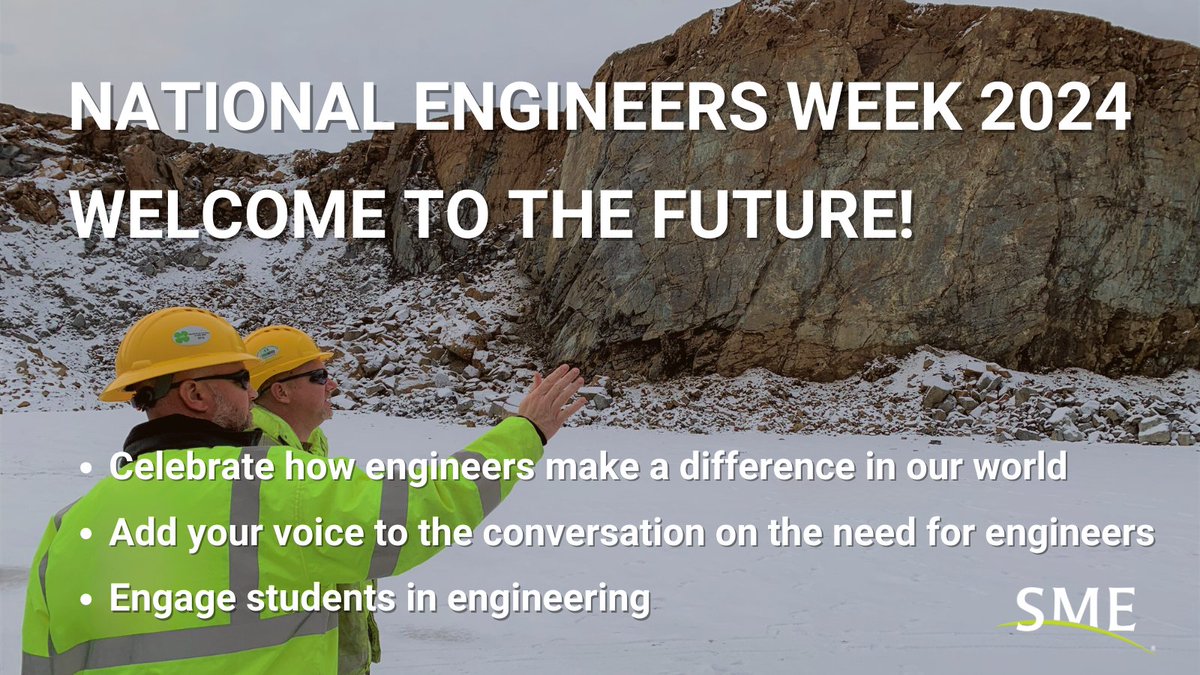 smecommunity's tweet image. This is the week to celebrate engineers and how they are working to build the industry of tomorrow. Take a moment to thank an engineer for their hard work during National Engineers Week. Learn more: bit.ly/3S03YZ4
#Tunneling #Engineering #WhatEngineersDo #ProudPE