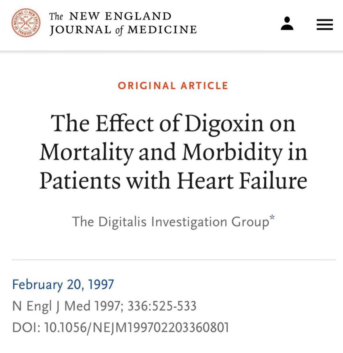 Digoxin —an underutilized drug? Once widely used for heart failure, digoxin has fallen to the wayside in deference to quad therapy proven mortality benefit. However, hospitalization reduction render it possible add-on therapy for symptoms despite max GDMT. DIG Trial, NEJM 1997 ♥️