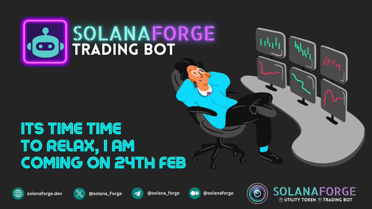 jhaybee_0x's tweet photo. Wait is yet to over guys! 🚀
Mark your calendars for February 24th as we unveil the beta version of our revolutionary SolanaForge trading bot!
🤖 Get ready to witness a paradigm shift in Solana ecosystem trading. @Solana_Forge #solanaforge #sfg #tradingbot https://t.co/ekdNnxtNTs