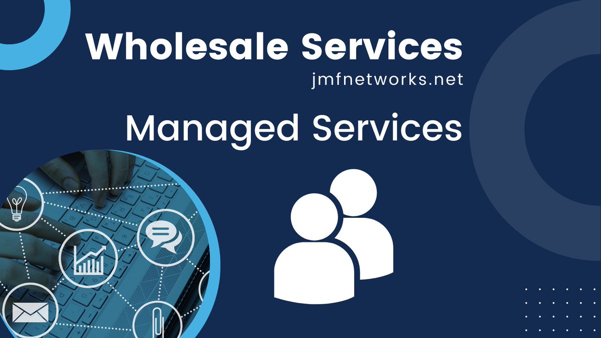jmf_solutions's tweet image. Wholesale Services to Fit Your Client&apos;s Needs!

Managed Services

Our managed services bring the reliability and expertise of a full IT staff into your business without the hassle.

Learn more at jmfnetworks.net/wholesale/

#JMFNetworks #JMF #Wholesale #ManagedServices #Business #IT