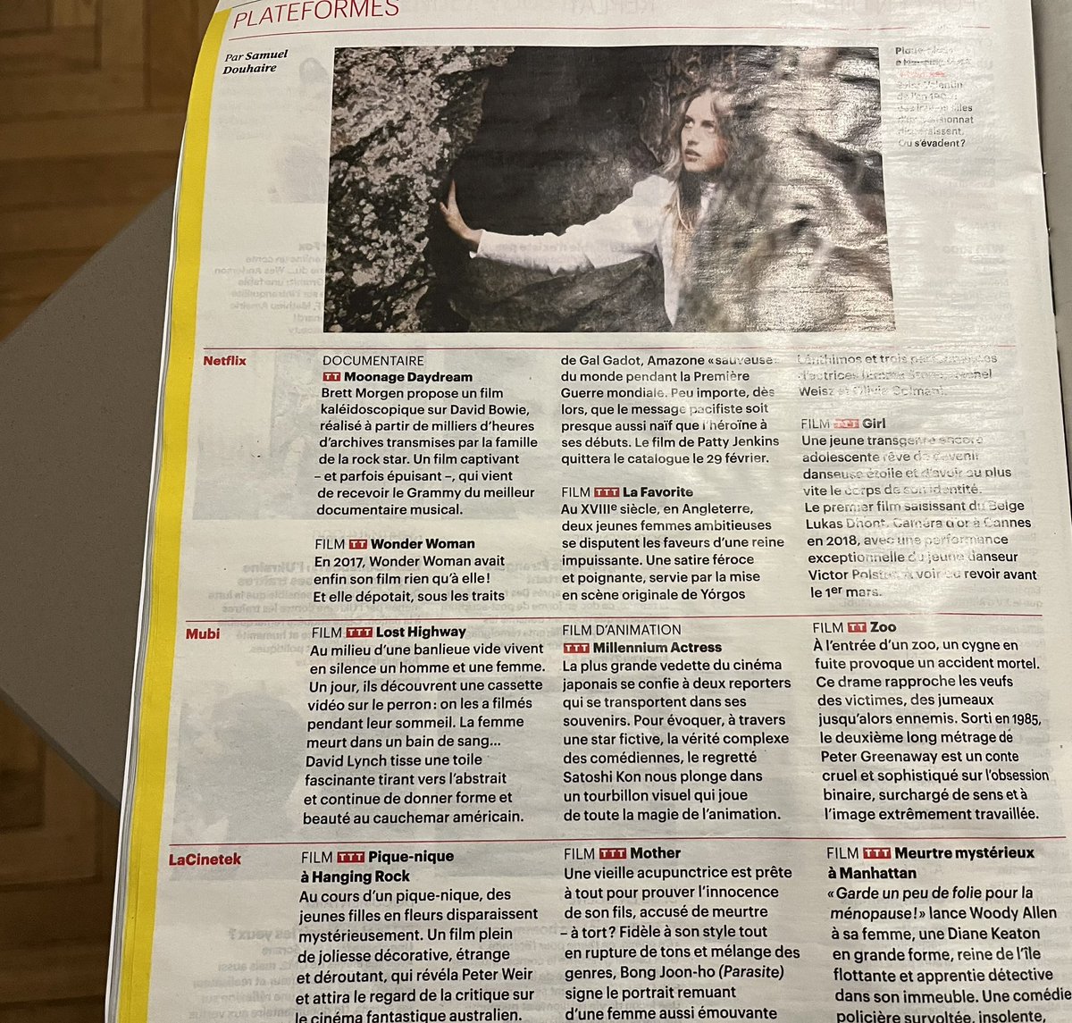 sevelaure's tweet photo. #Netflix @DocArnica cette semaine dans Télérama pour @NetflixFR tu as 
le #Lanthimos 

#LaFavorite 
#Film 
Note IMDb https://t.co/CnrGaBB1Pl