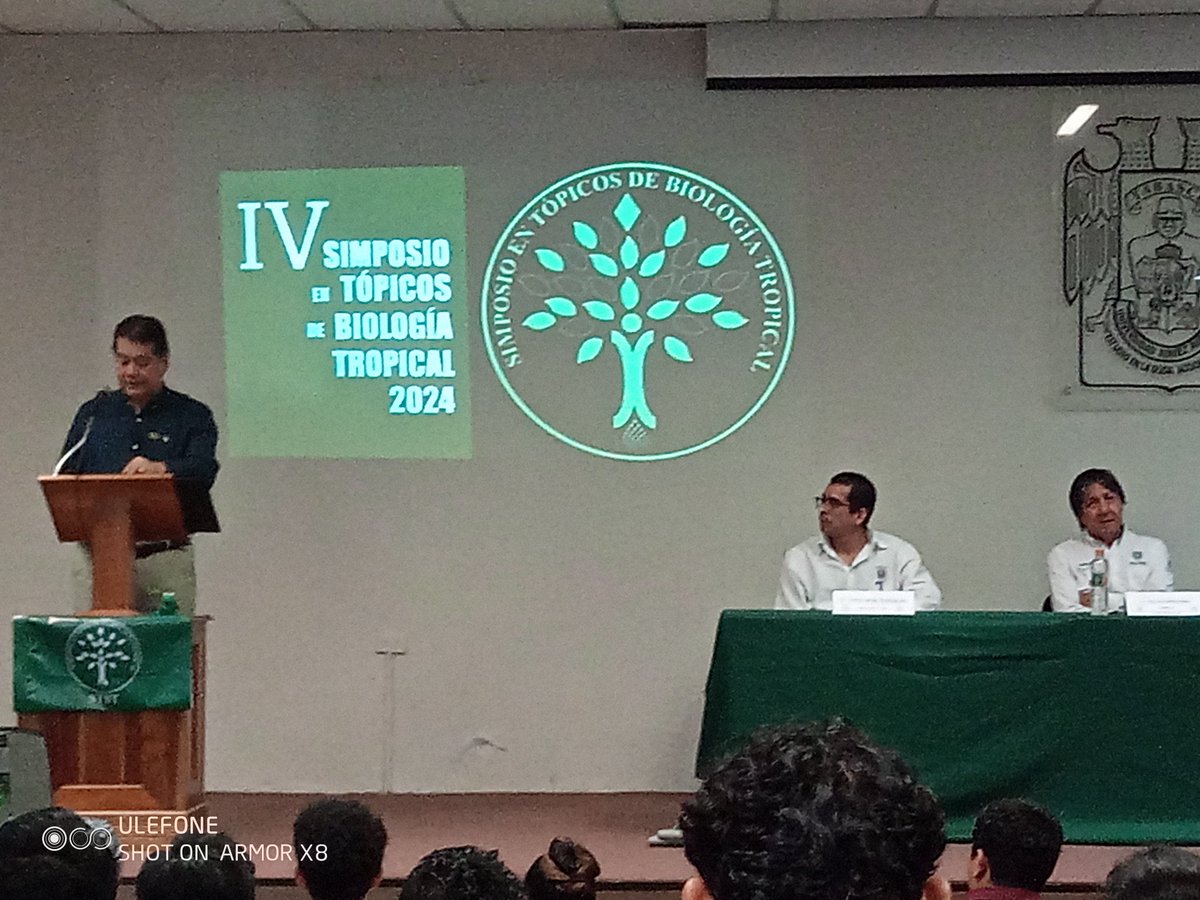 lauracantun's tweet photo. Las carreras que se imparten en la #Dacbiol son fundamentales para la vida misma de la humanidad ...... @narvaezosorio  Rector de la @UJAT  en la  clausura del Simposio  en Tópicos de Biología Tropical 2024. https://t.co/6HGXveQ6ZW