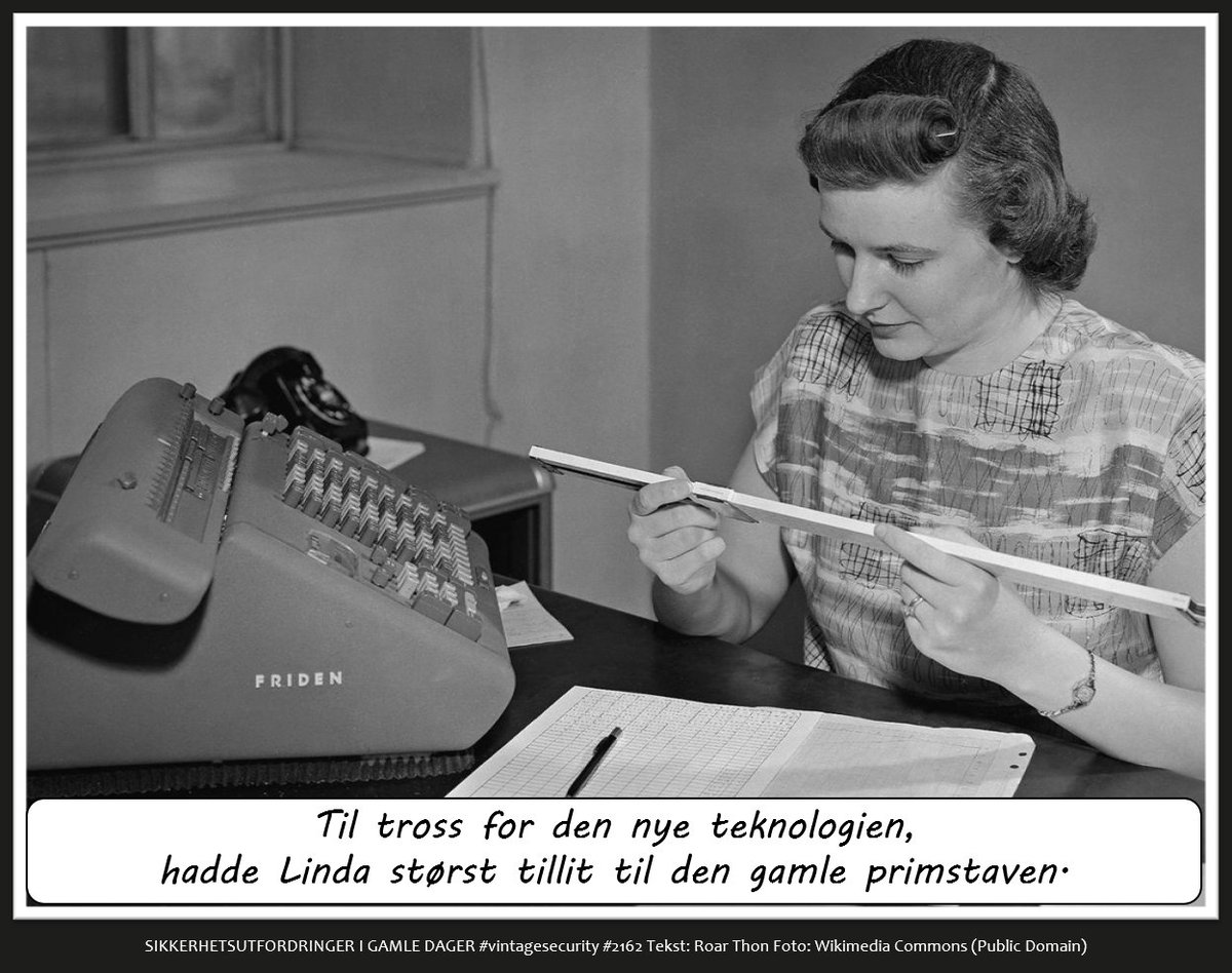 Noen ganger kan gammel teknologi bidra.
Andre ganger kan det også være en hindring.
Slik var det også i gamle dager.

#vintagesecurity #infosec #sikkerhet #humor #ironi