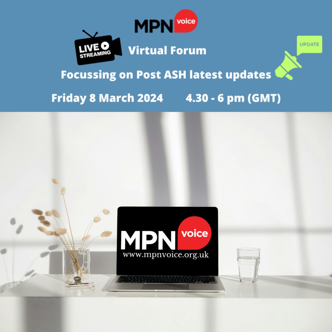 MPNVoice's tweet photo. Join us for a virtual forum on the latest ASH updates. Esteemed speakers include Prof. Claire Harrison, Dr. Bethan Psaila, and Dr. Jonathan Lambert. Event on March 8, 2024, 4:30-6:00 PM GMT. Register at https://t.co/2bjqN2LV1W. Stay informed and connected! 🌐👥 #ASHUpdates https://t.co/gpJx5ZLXcd