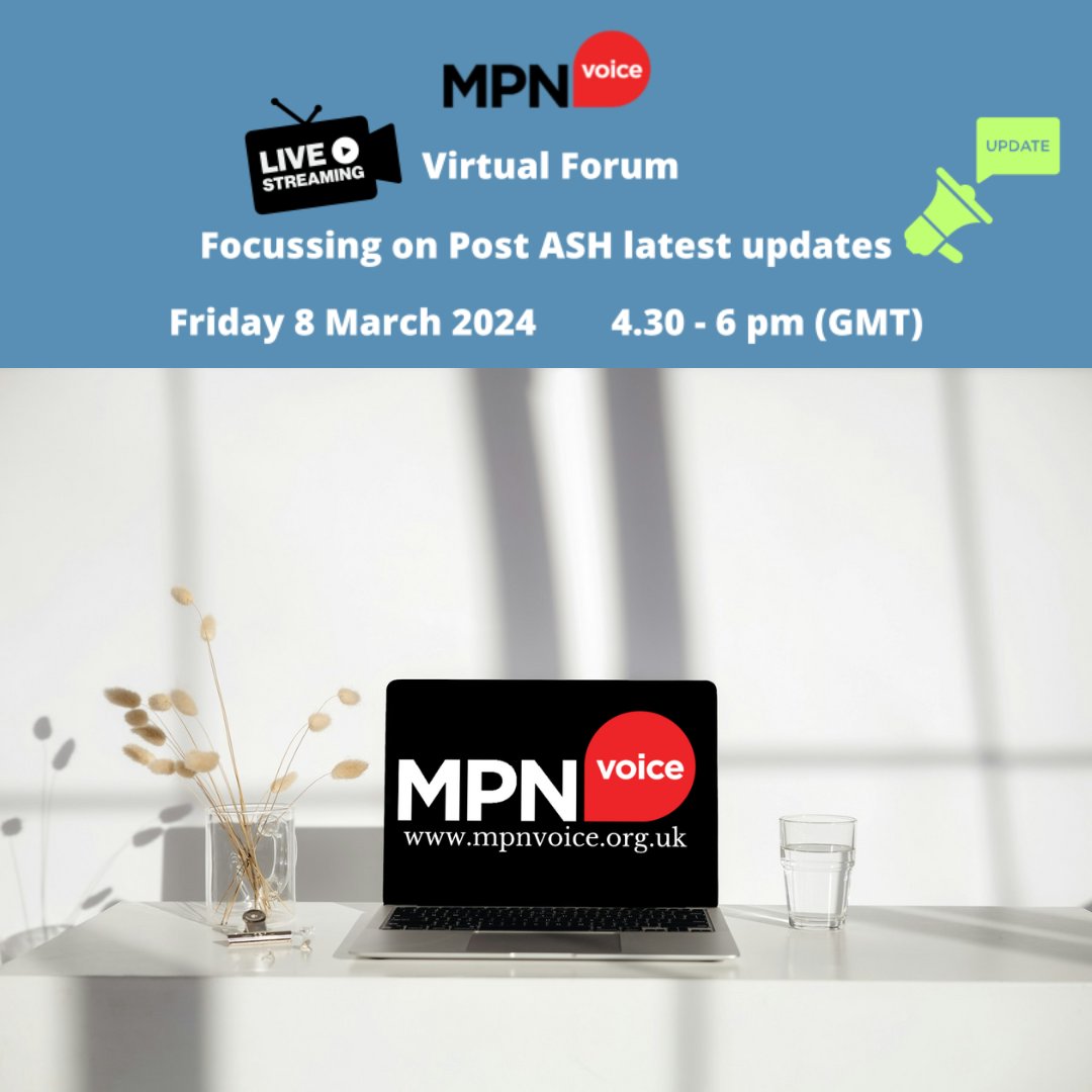 Join us for a virtual forum on the latest ASH updates. Esteemed speakers include Prof. Claire Harrison, Dr. Bethan Psaila, and Dr. Jonathan Lambert. Event on March 8, 2024, 4:30-6:00 PM GMT. Register at linktr.ee/Mpnvoice. Stay informed and connected! 🌐👥 #ASHUpdates