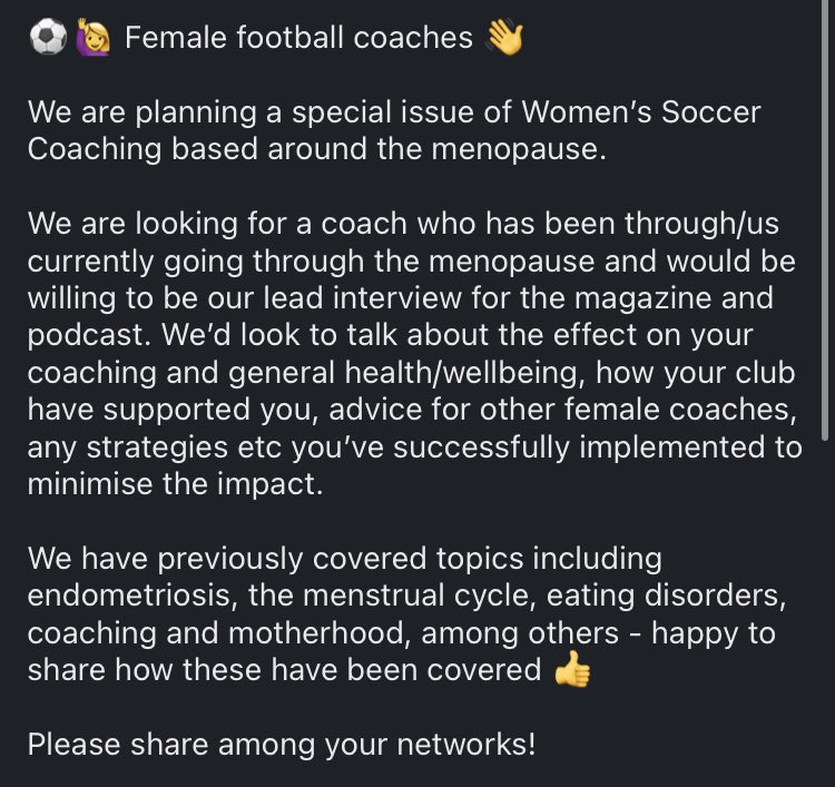 ⚽️ Female coaches ⚽️ @StephFairbairn @carriesparkle @SoccerCoaching