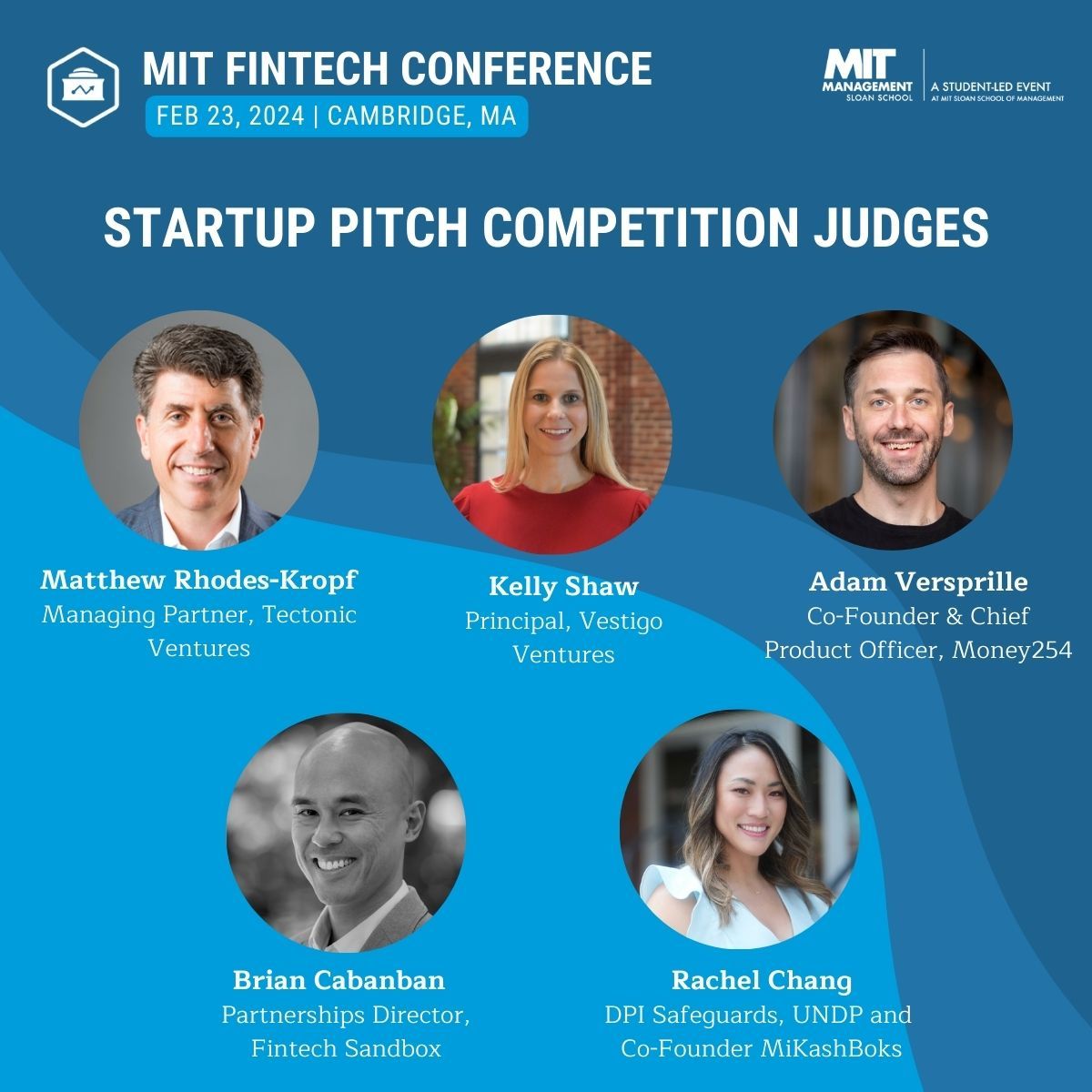 🚀We are thrilled to announce our esteemed panel of judges for this year's Startup Pitch Competition. 

🎟️Grab your tickets now at 20% off using the code MITFC20!       

👉Secure your spot at the conference📷tinyurl.com/3nrnssa9.