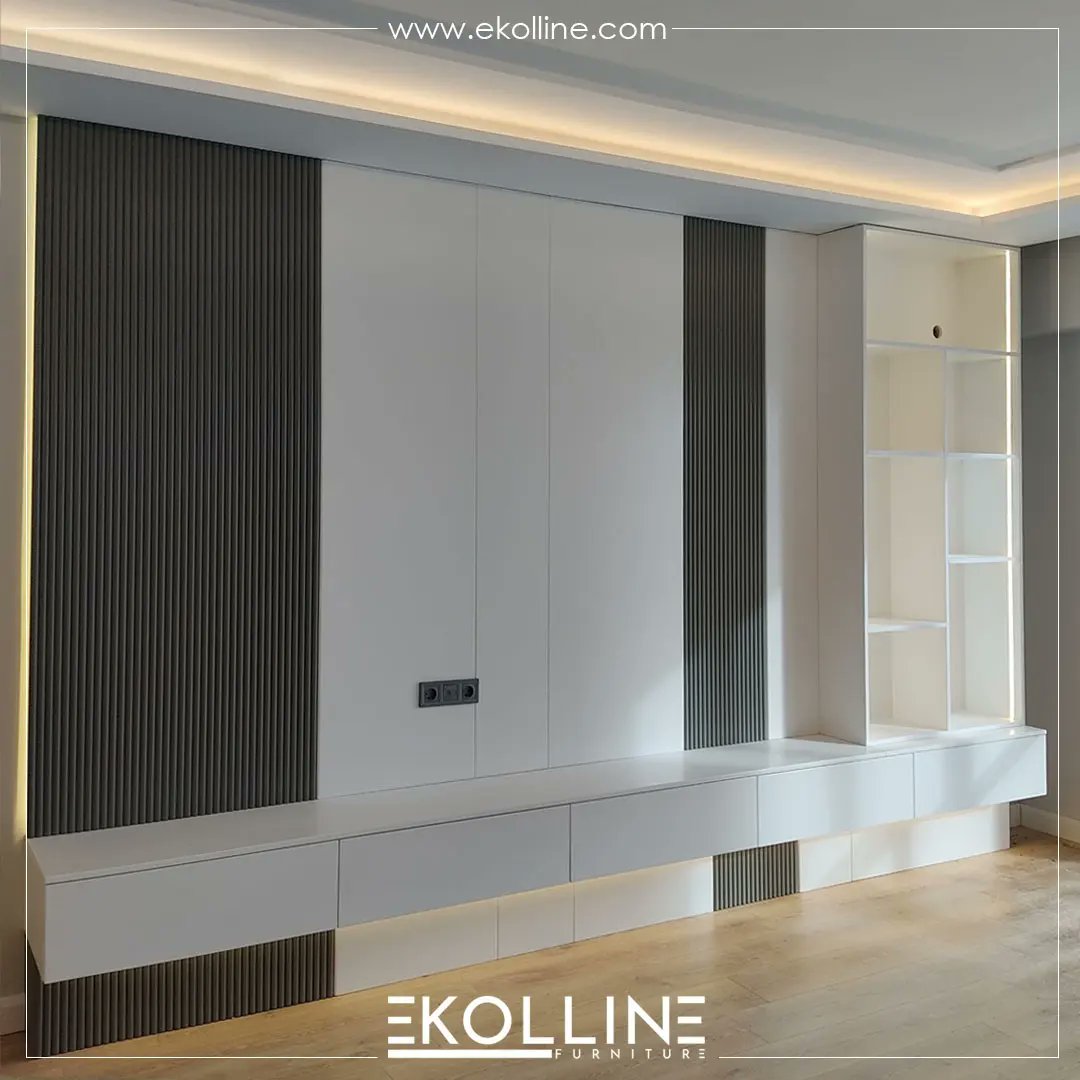 Tv Unit. #tvunit #tvunitdesign #tvunitdecor #tvunitdecoration #decorations #decor #homedecor #homedesign #furniture #furnituredesign #architecture #design #style #ekolline #natural #interior #interiordesign #cool #tbt #gray #wood #cabinet