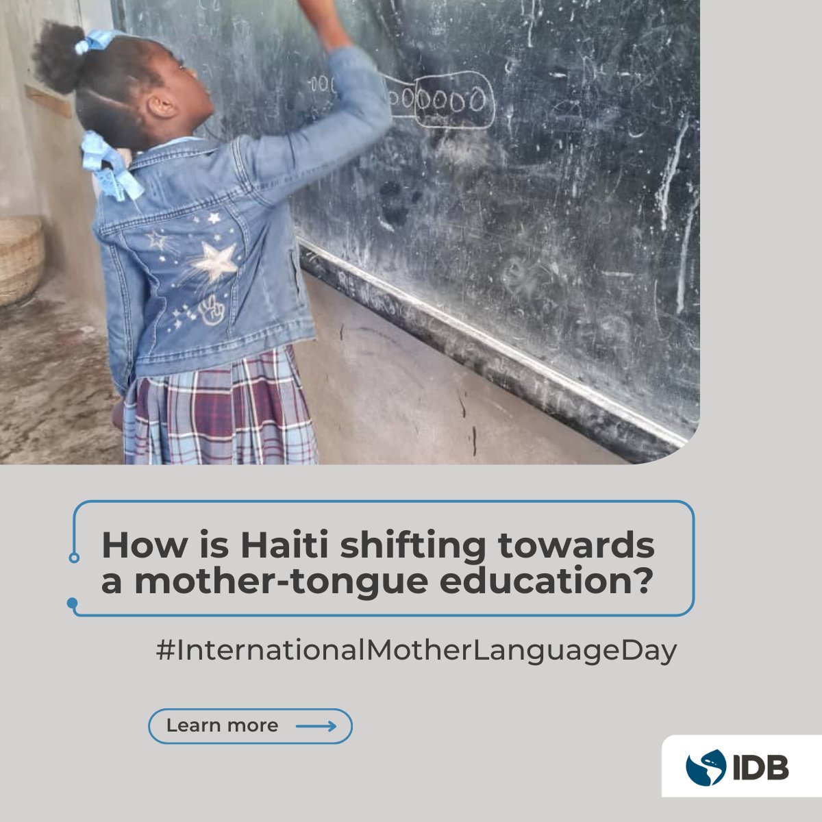 #Haiti is making strides towards mother-tongue #education with <a href="/the_IDB/">Inter-American Development Bank</a> support: 
➡Haitian Creole textbooks are being introduced 
➡A curriculum reform is being promoted to prioritize mother-tongue education. 
Learn more: shorturl.at/izKZ6 
#InternationalMotherLanguageDay