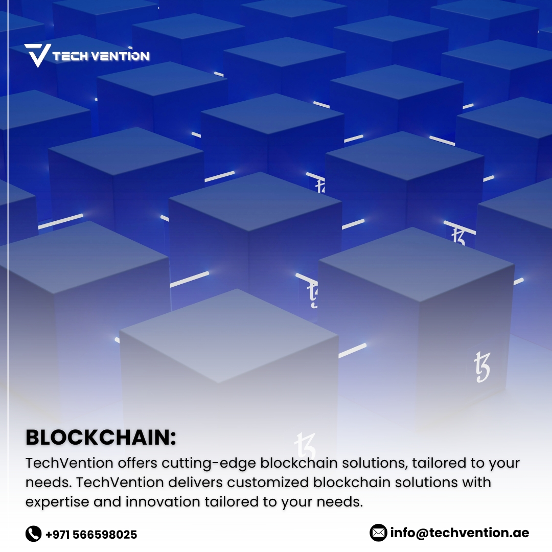 Techvention_ae's tweet image. TechVention is proud to offer cutting-edge blockchain services, harnessing the transformative power of this technology to drive innovation and efficiency for our clients.

#TechVention #Blockchain