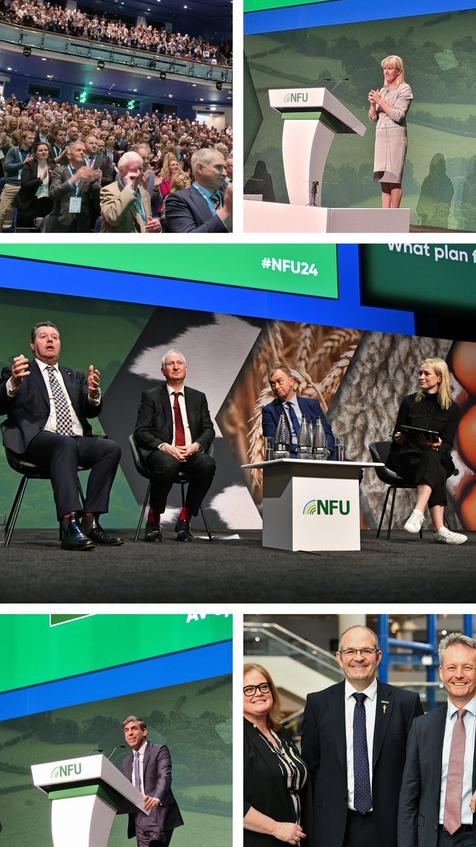So ends another fantastic #NFU24 conference, starring the PM @RishiSunak, outgoing president @Minette_Batters, and new officeholder team @ProagriLtd @DavidatWestons & @rachelhallos And special thanks to @SophyRidgeSky for expertly chairing a great political hustings this morning