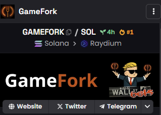 #GameFork top 1 trending on <a href="/dexscreener/">DEX Screener</a> 🔥

We are just getting started! 

dexscreener.com/solana/EkDsNLL…

#GameStop #GME #GameFork #Solana