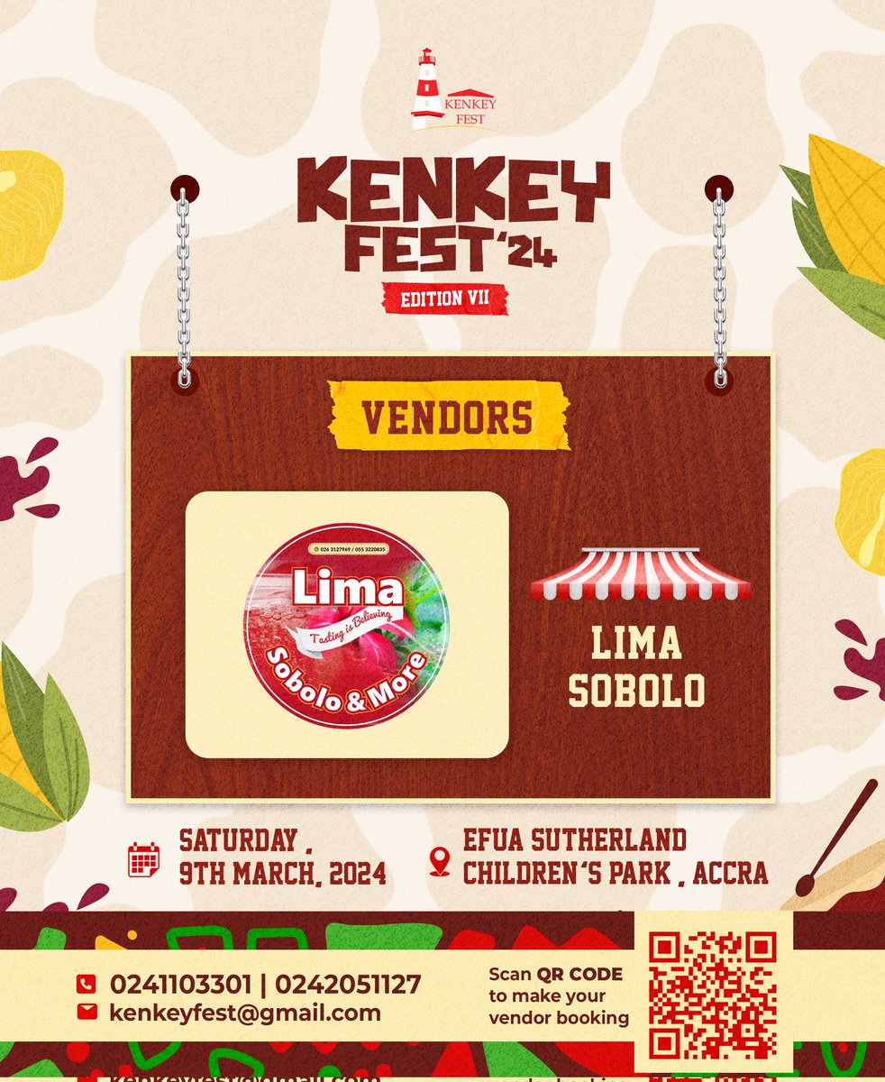 thekenkeyfest's tweet photo. Introducing our vendors for #KenkeyFest24

Book for vendor space and be part of the KenkeyGasm Moment ❤️❤️ https://t.co/PrnOI9GRJs