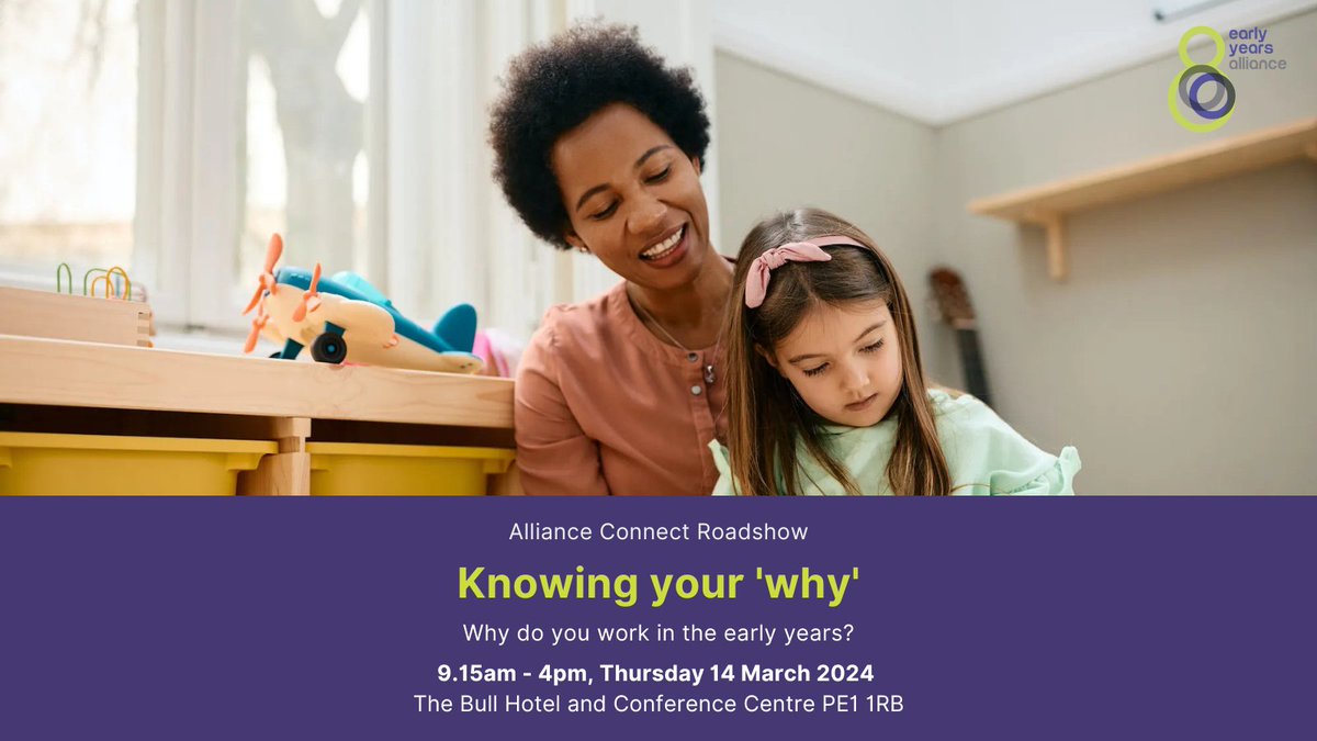 There's still time to secure your tickets to the Early Years Alliance’s Connect Roadshow in Peterborough! Get ready for a day full of engaging and interactive practical sessions. Book your place to join us on Thursday 14 March 👉 bit.ly/3usHZma #EarlyYears #Education