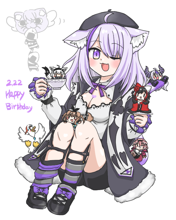 猫又おかゆ「 #絵かゆ #猫又おかゆ生誕祭2024」|裕司‧威爾斯(ウェルシュ)のイラスト