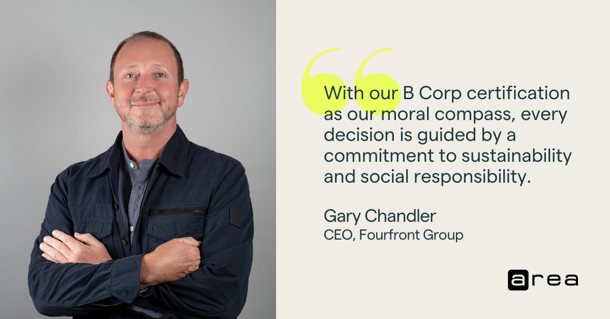 Our B Corp celebrations are in full swing, and we're thrilled to be part of this impactful movement! 🎉 

Raconteur sits down with Gary Chandler, CEO of Fourfront Group, to delve into our impactful contributions. 👉 bit.ly/3UJ0cXr

#bcorpanniversary
