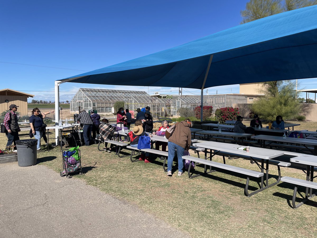 UCANRDREC's tweet photo. #Extension at its fullest today.  While researchers, growers and industry discuss irrigation, nutrient, IPM for #sugarbeets, our local seniors enjoy a full day with relevant information, riding in our wagon, picking vegetables and getting lunch. https://t.co/WG2BfJdBXp