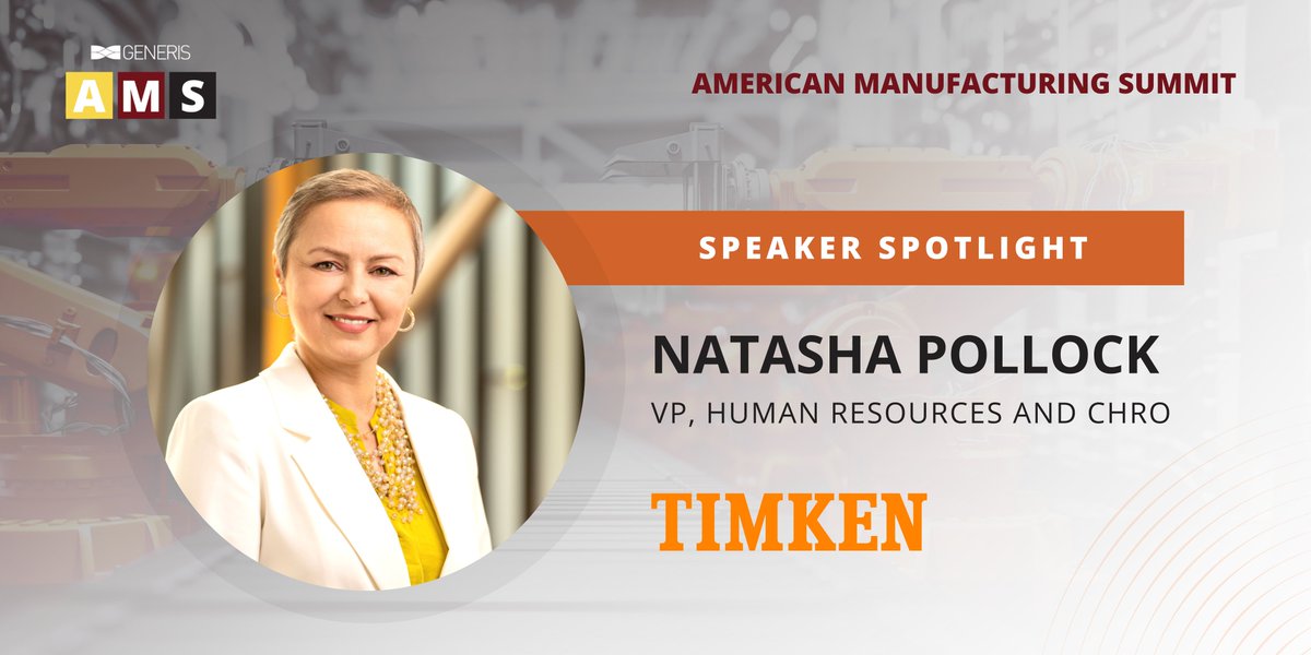 Meet Natasha Pollock, VP of HR and CHRO at @Timken! Ahead of her participation in our 10th Annual #GenerisAMS panel, we caught up with her for an exclusive conversation on Natasha's journey and industry insights! Explore our discussion: hubs.ly/Q02lRB3s0 - #AMSturns10