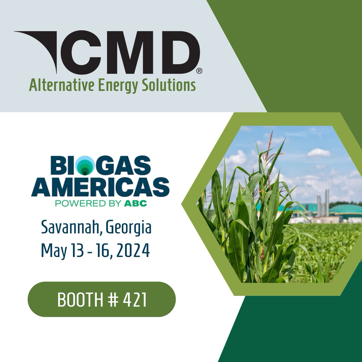 The tradeshow season is almost here! We're excited to announce our presence at Biogas Americas from May 13-16 in Savannah, Georgia. Swing by our booth # 421 to explore flexible, profitable RNG solutions. Looking forward to seeing you there!

Register here: biogasamericas.com
