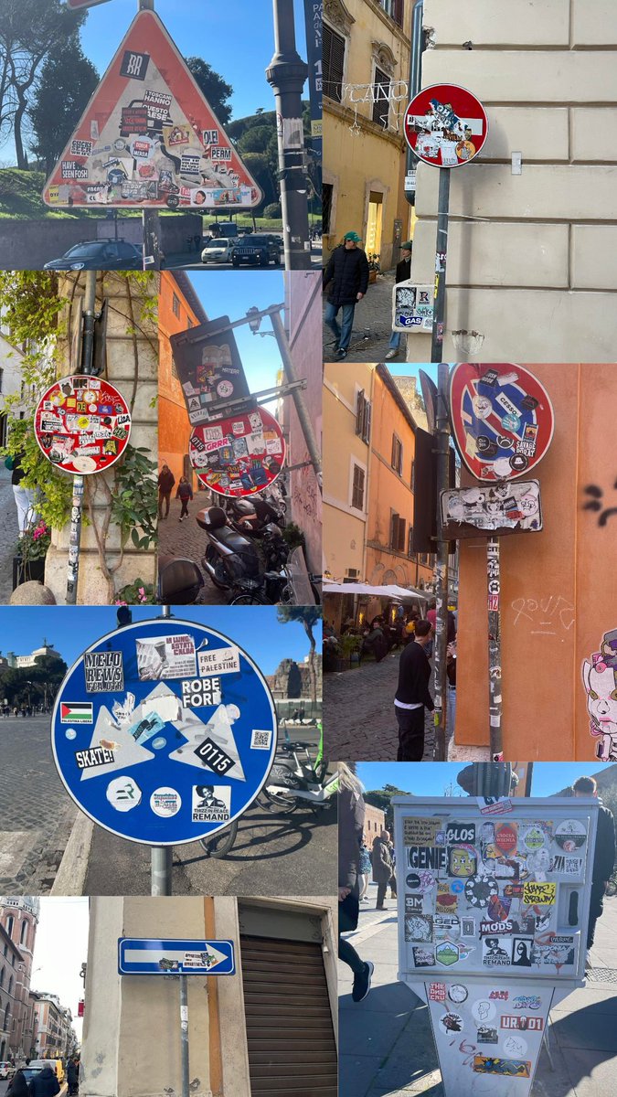 OutOffBiz's tweet photo. Urban traffic signs.. #Roma https://t.co/RY16gsd6Fw
