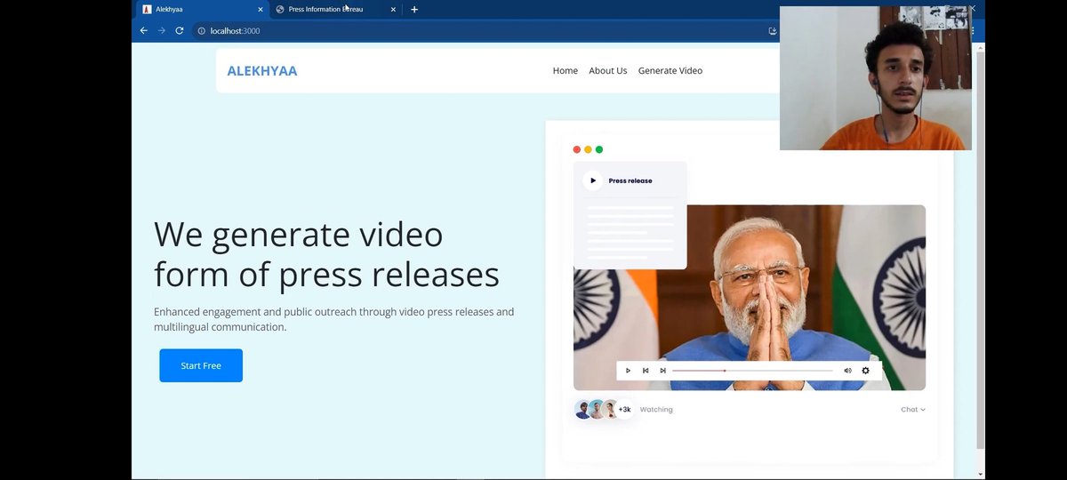 Alekhyaa: Text ( Press release) to video

SIH project.

Press release link to automated video creation.

Techstack:

LLM: GPT 3.5
T2S: Google 
Backend: FastAPI
Frontend: ReactJS
Editing: Movie py
Scraping: Bs4 

github.com/AyushUnleashed…