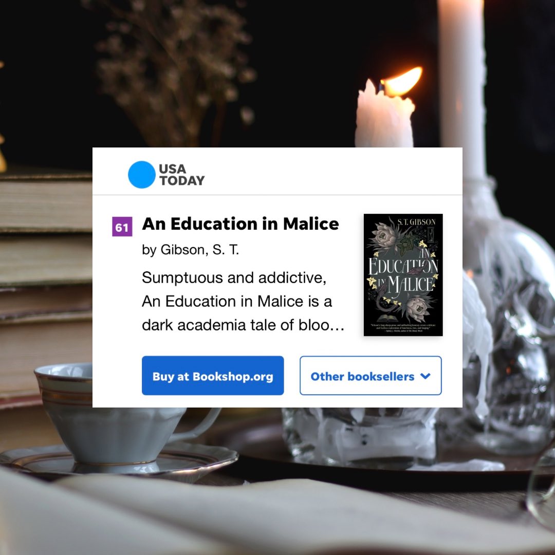 Brb sobbing on the couch! AN EDUCATION IN MALICE is a USA Today bestseller!!!
