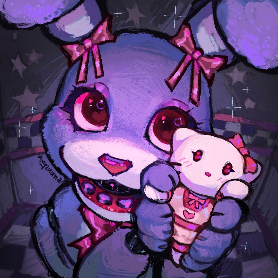 bonnie holding hello kitty🫶🌹❤️ #fnaf #BonnieFNAF #HelloKitty