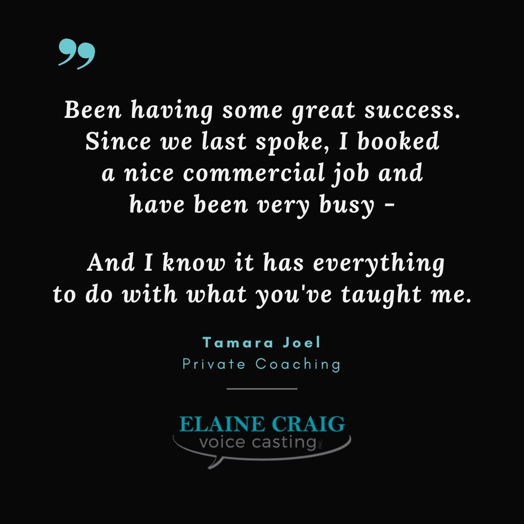 ElaineCraigVC's tweet photo. Elaine offers private voiceover coaching tailored for serious voice actors looking to improve their commercial auditions. 

For more info, please reach out directly to coaching@elainecraig.com.

#voiceover #vocoach #commercialauditions #audition #voaudition #voiceovercoach #ECVC https://t.co/83H5JppM6g