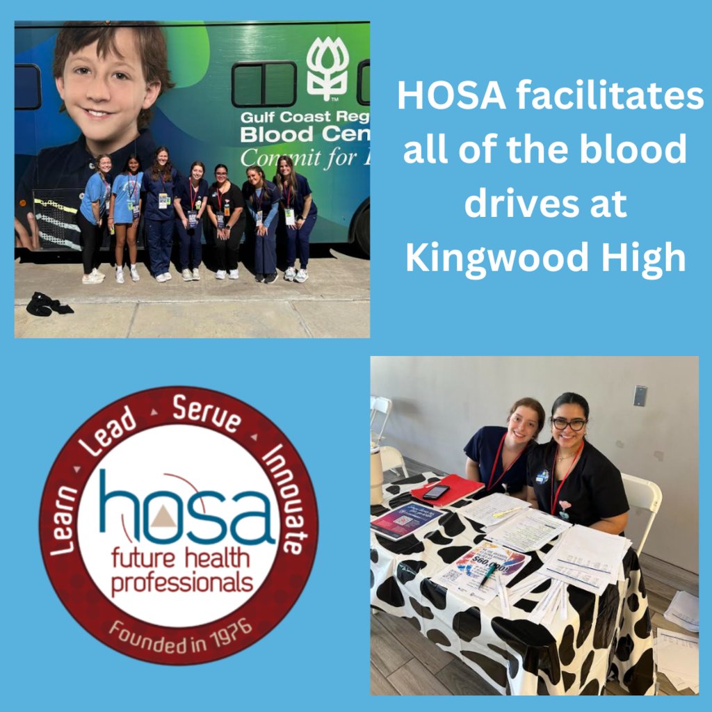 Thanks HOSA!  Each blood donation saves lives!