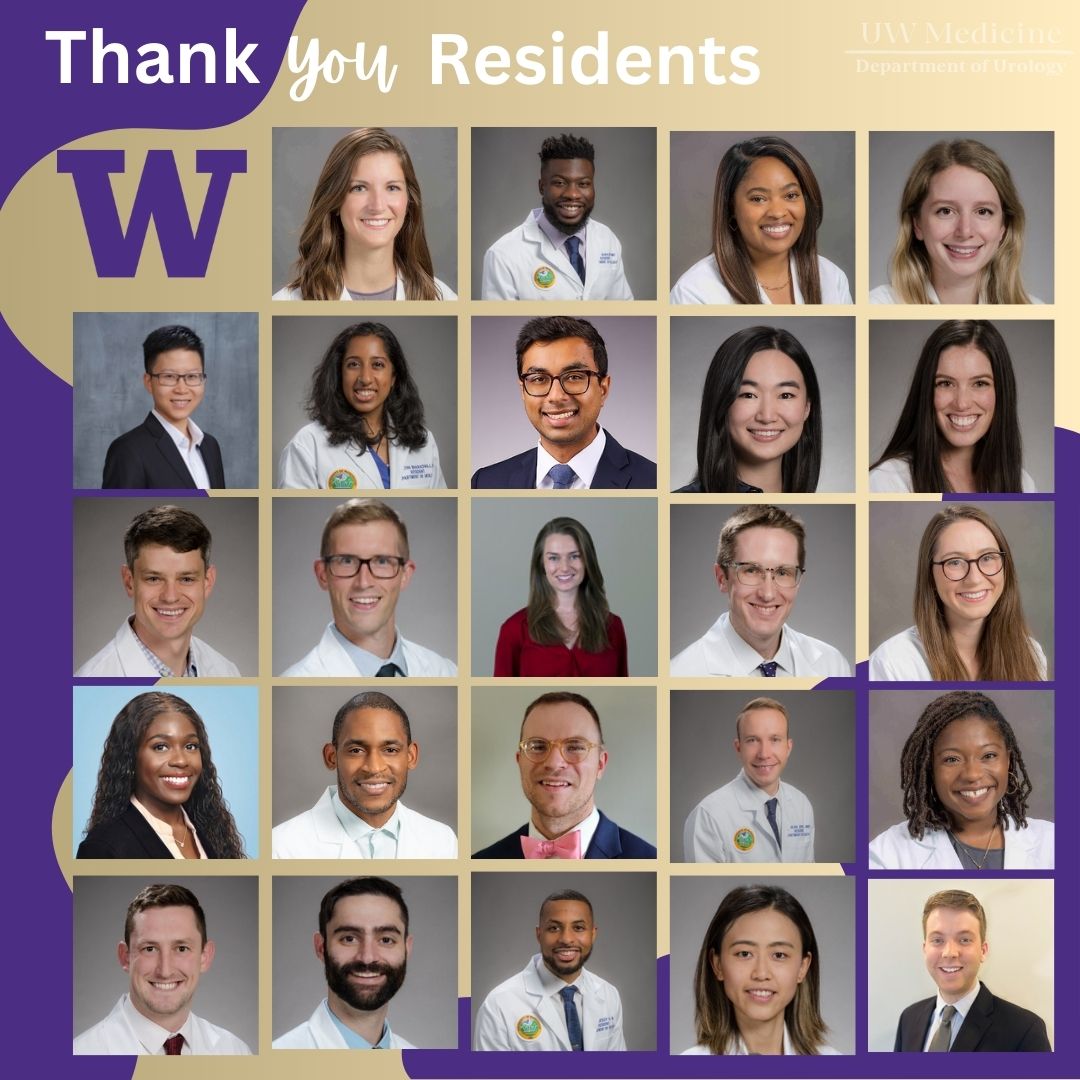 Grateful for the innovation and dedication our Residents show each and every day! Big thanks to our past, current, and incoming residents for their support in fostering a culture of learning in our department💜💛 #ThankAResidentDay @UwUroResidents @UWMedicine