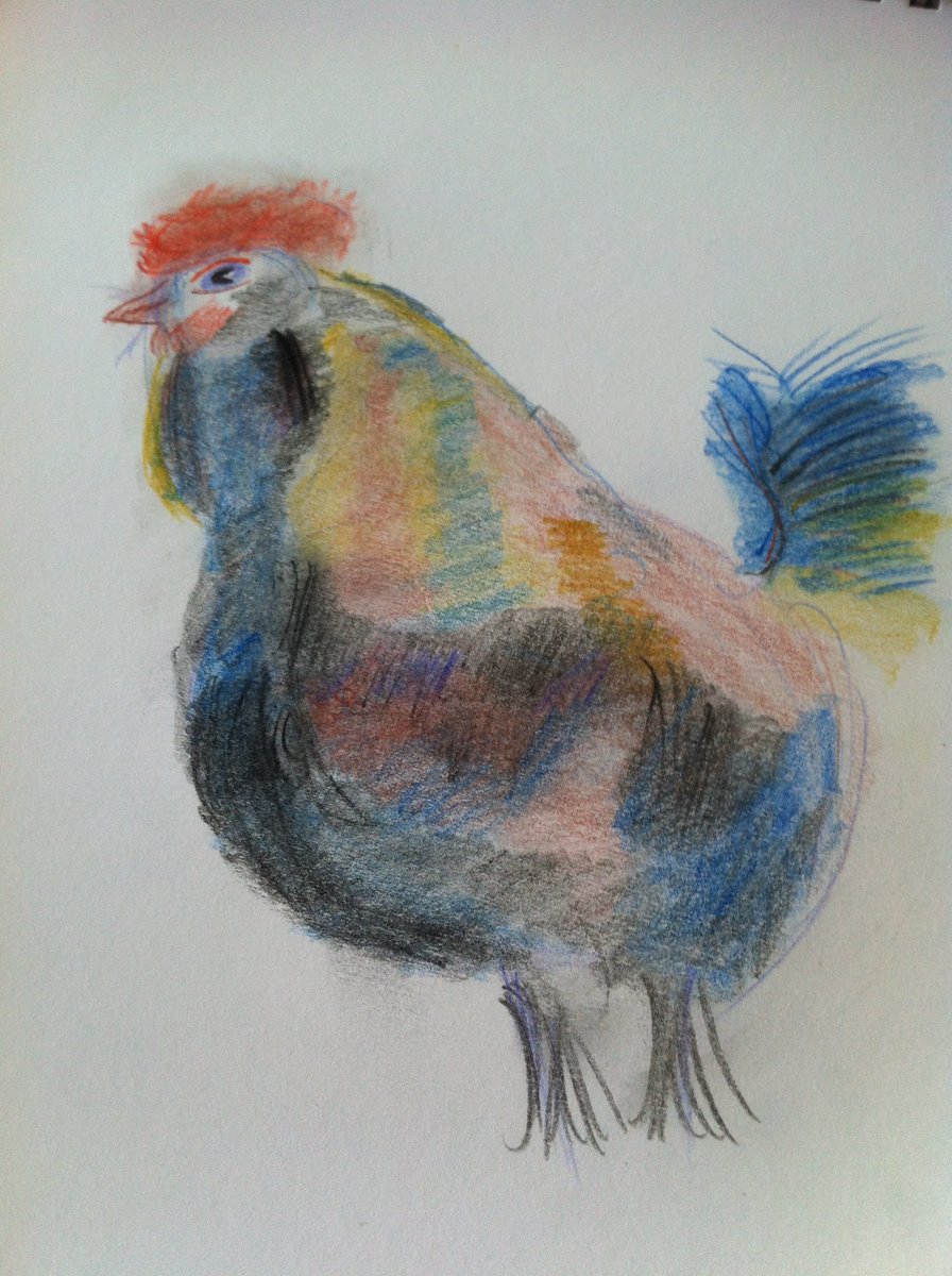 Doodle in pastels.