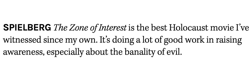 High praise from the Master