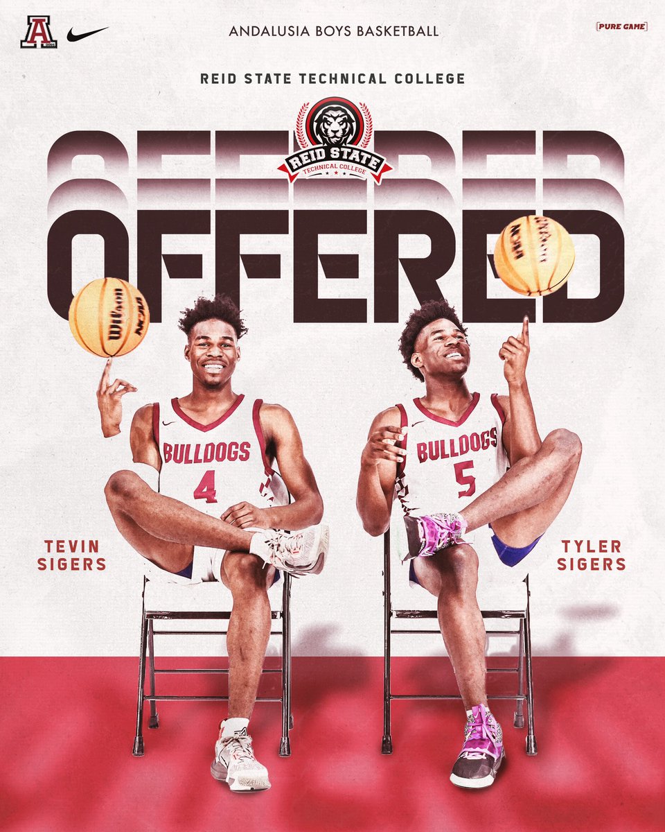 Congratulations to seniors, Tevin Sigers &amp; Tyler Sigers on their offer from Reid State Technical College. #ThatsWhy #WeAreAndy