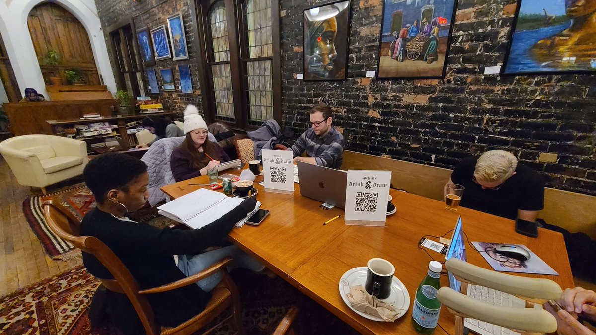 MichiganCreate's tweet photo. #DetroitDrinkAndDraw 
January 2024 🌲❄️
📍@CongregationDet

#Detroit #DetroitArt #Drawing #DrinkAndDraw https://t.co/4ERfpukKaQ