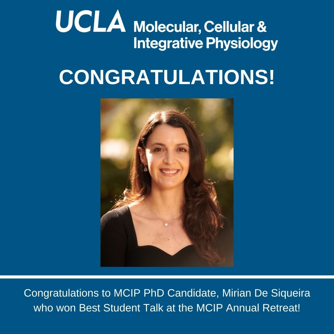 uclamcip's tweet image. Congratulations to MCIP PhD Candidate @DeSiqueiraMK who won Best Student Talk at this year's MCIP Retreat!