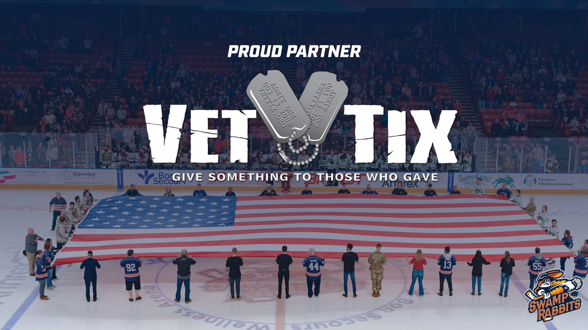SwampRabbits's tweet image. Missed out on the complimentary tickets for active duty military and veterans at last night’s event? 🤔

No worries! You can still grab tickets via our partner @VetTix as a thank you to those who have served.