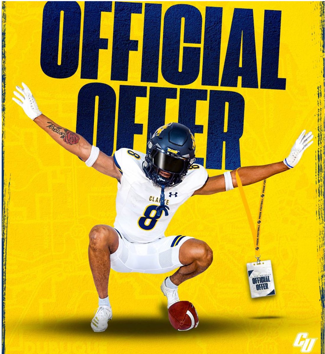 Damon “Damo” Dean (@damon_dean7) on Twitter photo #AGTG Blessed to receive my first offer from Clarke University <a href="/LarryWMcrae/">Coach Larry McRae</a> <a href="/Coach_Gonzales/">Victor Gonzales, Jr.</a> <a href="/CoachIngraham/">Brian Ingraham</a> <a href="/ChaseHargis/">Chase Hargis</a> <a href="/CoachCoopGross/">Cooper Gross</a> #AGTG Blessed to receive my first offer from Clarke University <a href="/LarryWMcrae/">Coach Larry McRae</a> <a href="/Coach_Gonzales/">Victor Gonzales, Jr.</a> <a href="/CoachIngraham/">Brian Ingraham</a> <a href="/ChaseHargis/">Chase Hargis</a> <a href="/CoachCoopGross/">Cooper Gross</a>