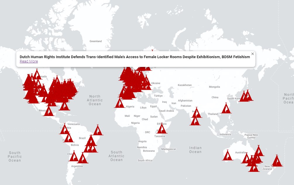 TheRedTentCo's tweet image. Since our first ever post about the map is going around, we thought we’d share the updated version.

Each little tent is a case of a trans-identified male committing and act of violence against a woman or child. 

Currently sitting at 278 cases and nowhere near done!

We have to…